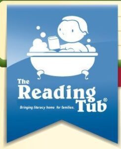 A blue banner with the reading tub logo.