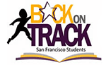 A logo for back on track san francisco students.
